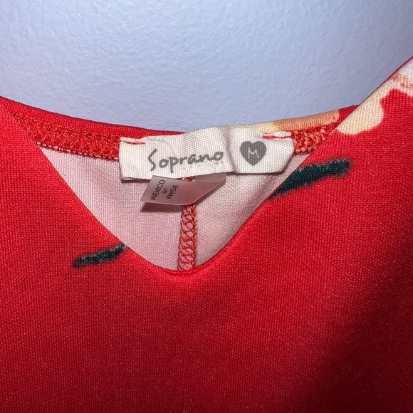 Red Floral Dress - Picture 3 of 4